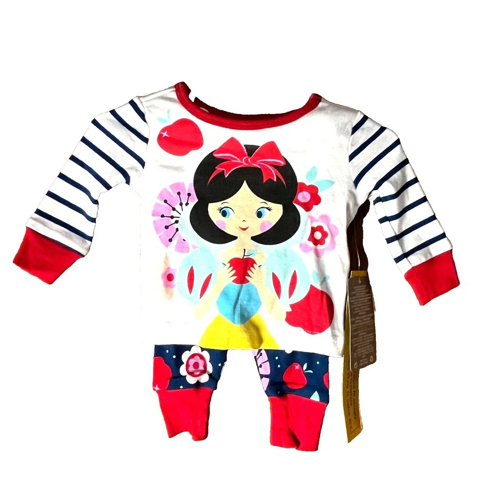 Disney‎ Baby Snow White Pajama Set for Girls Size 0-3 Months New